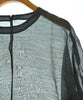 NOBLE JAPAN. Black Semi Sheer Linen Blend Blouse
