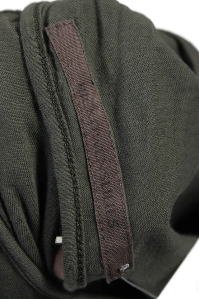 Rick Owens Paris. Lilies Green Cotton Short Sleeve Ruched Dress