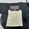 Chanel PARIS. Vintage Black Silk Pleats Skirt