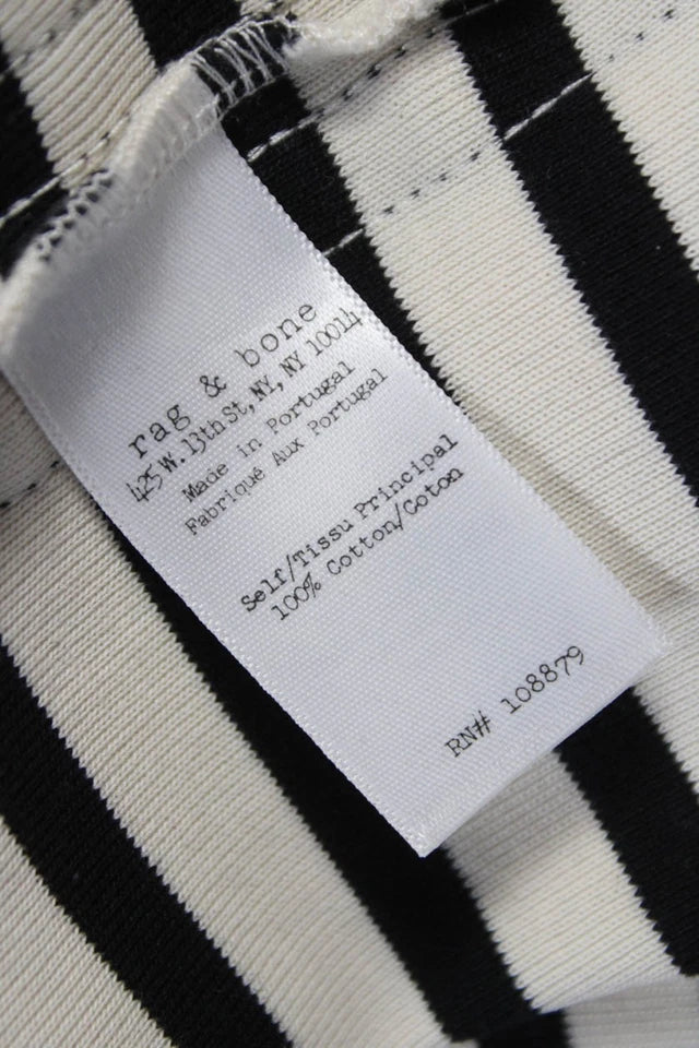 Rag & Bone NY. Cotton Black/White Striped Tank Dress