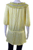 Blumarine Italy Anna Molinari. Off-Shoulder Animal Print Silk Tunic