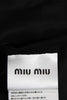Miu Miu Italy. Cream Top/Black A-Line Dress Long Sleeve High Neck Dress
