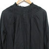Spick and Span Japan. 24SS Collection Black Cotton Voile Tucked Frill Blouse