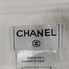 Chanel Paris. Vintage White Cotton Belted Logo Skirt