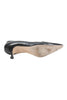 Manolo Blahnik Paris. Black Leather Pointed Toe Kitten Heel Pumps Size 40
