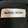 MUVEIL WORK JAPAN. Black Ribbon Cape Dress