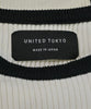 UNITED TOKYO JAPAN. BlackxIvory Nylon/Cotton Knit Dress