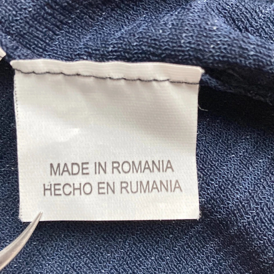 MAXMARA SPORTMAX ITALY.  Navy Cropped Knit Cardigan
