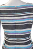 Courreges Paris. Black Striped Sleeveless  A-Line Shift Dress