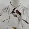 PRADA ITALY. Vintage Cream Belted Cotton Safari-Style Jacket