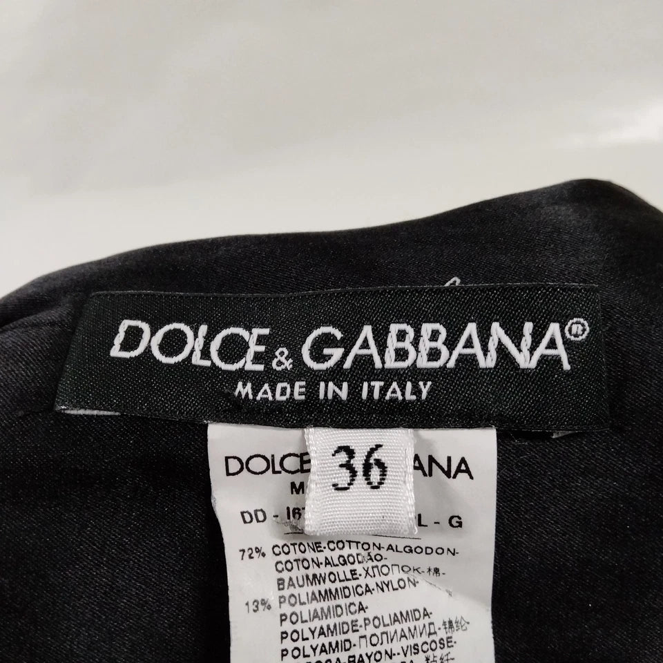 DOLCE&GABBANA  ITALY. Logo Cotton Nylon Rayon Long Tunic/Mini Dress