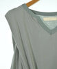 PUBLIC TOKYO JAPAN. Vintage Cut/Sewn Gray/Green Dress