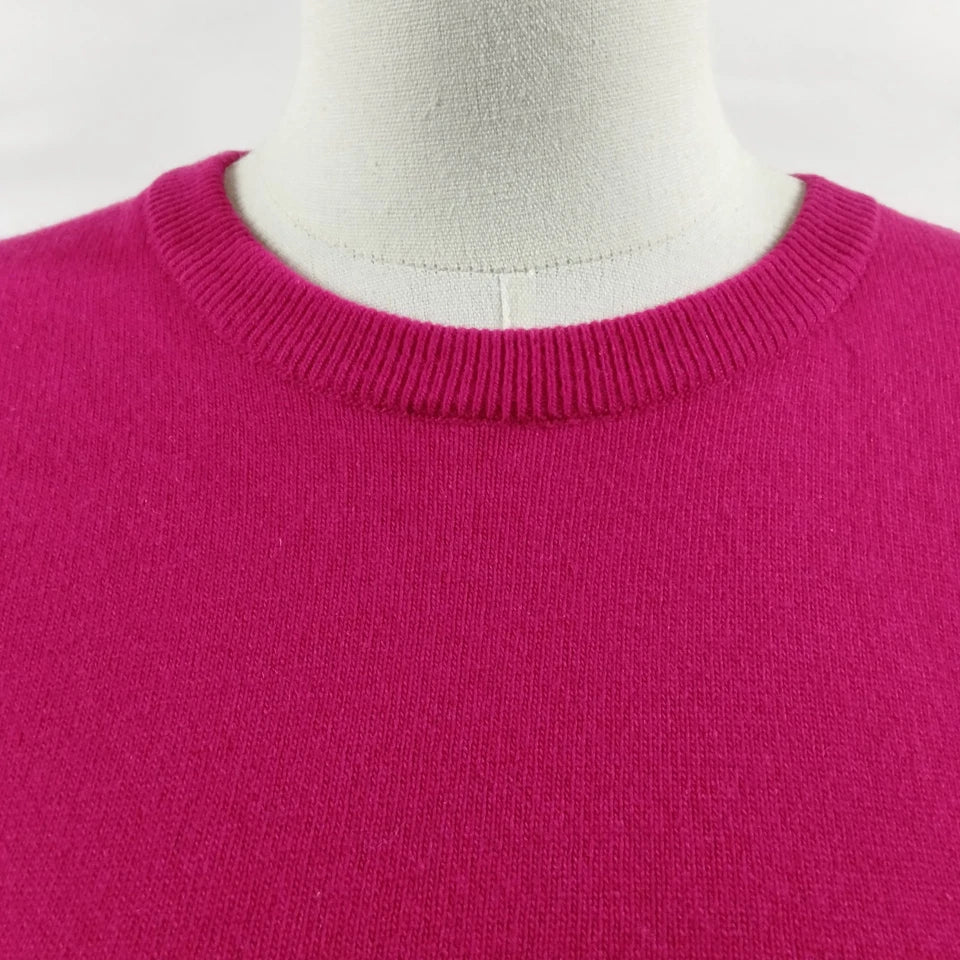 CHANEL PARIS. Vintage Bordeaux Cashmere Top w/3 Chanel Button Back