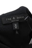Rag & Bone NY. Black V-Neck Short Sleeve 100% Viscose Wrap Dress