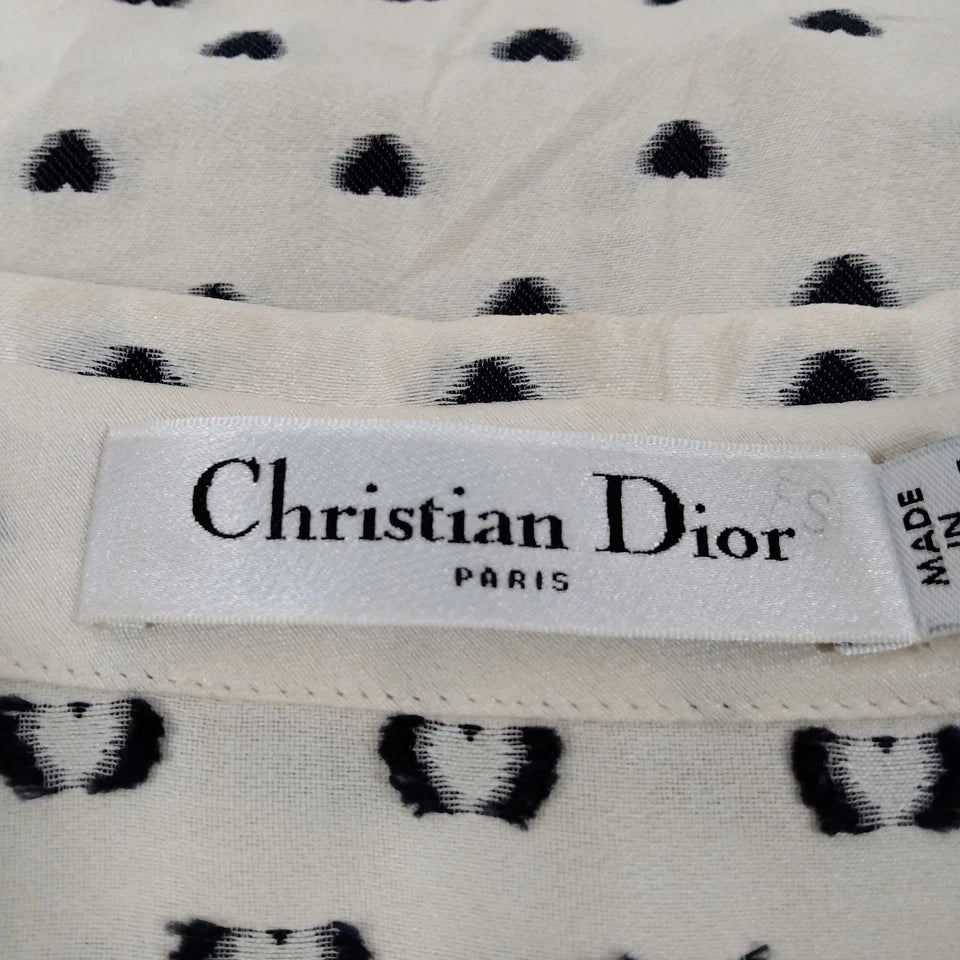 Christian Dior Paris. Vintage Dot Sillk Cotton Dress