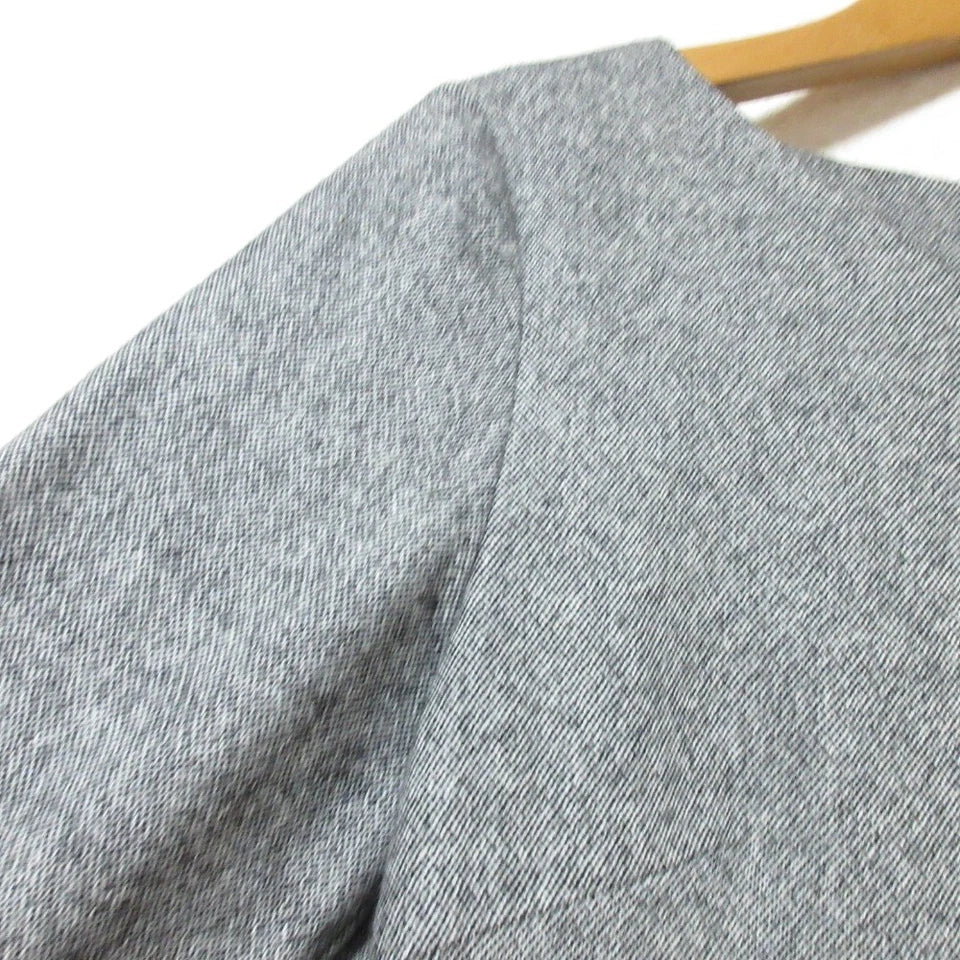 UNTITLED JAPAN. Gray Long Sleeve Knee-Length Ruffled Dress