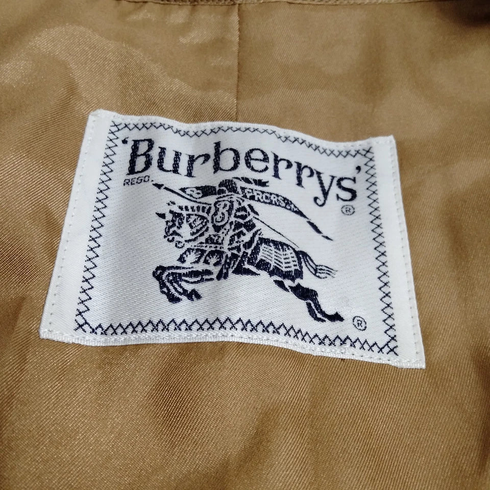 BURBERRY UK. VINTAGE PRISTINE BEIGE COTTON TRENCH STYLE COAT