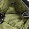Ferragamo Italy. Black Canvas/Leather Shoulder Bag / Hand Bag