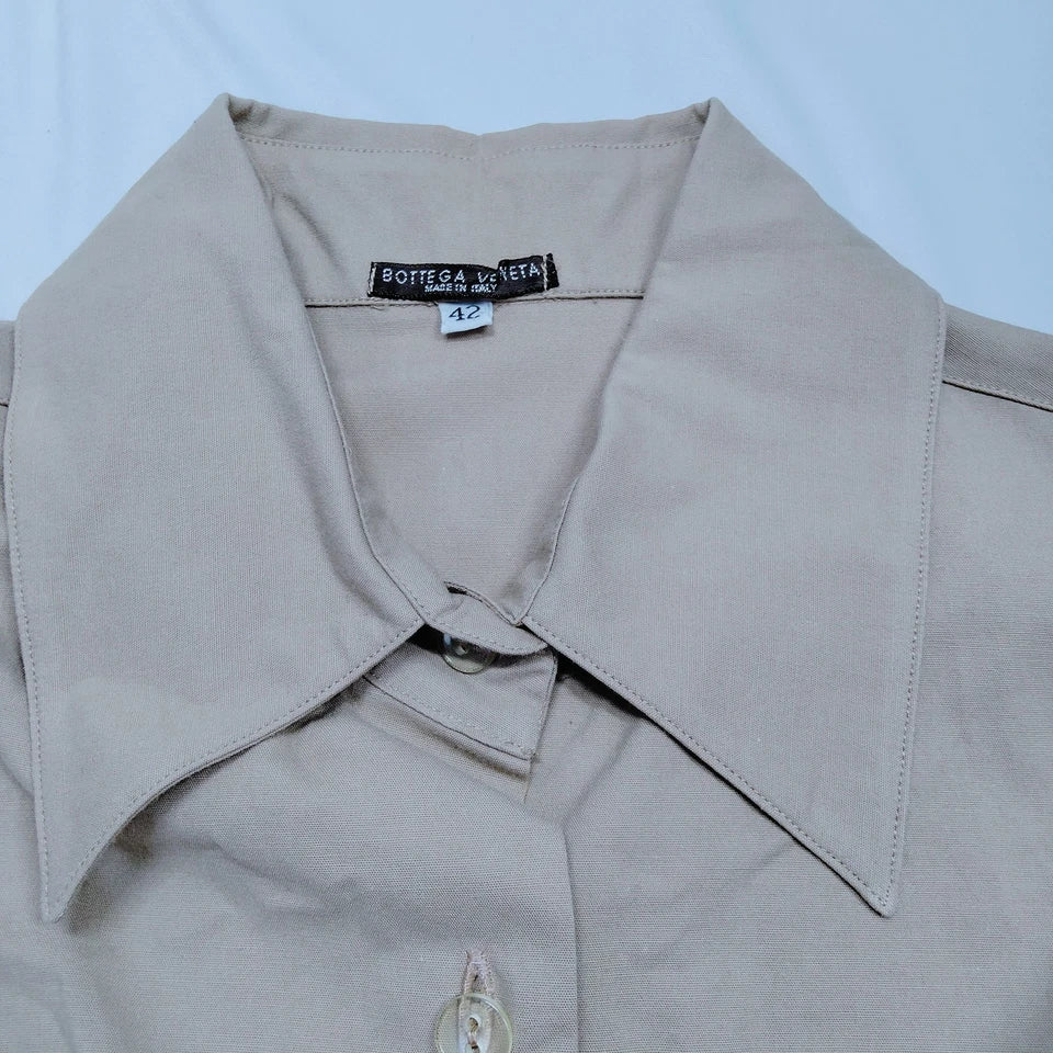 Bottega Veneta ITALY. Brown Cotton/Rayon Blend Top