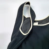 Fendi Italy. Black w/White Accents Acetate Rayon Cupro Dress