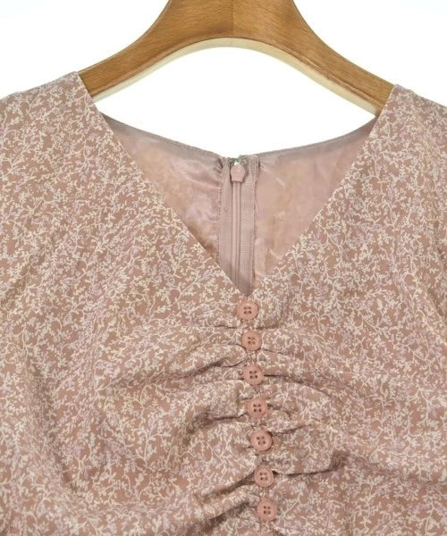 Rirandture Japan. Pink x Ivory (Flower Pattern) Dress
