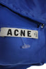 Acne Studios Stockholm. Blue Sleeveless Round Neck Button Knee Length Dress