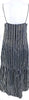 Elizabeth & James NY. Navy Blue Striped Viscose Drop Waist Midi Dress
