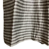 ADORE JAPAN. Grey Puff Sleeve Striped Linen Dress