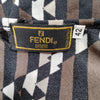 Fendi Italy. Abstract Logo Printed Nylon Top
