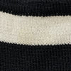 Diagram Grace Continental Japan. White/Black/Blue Striped Pleated Knit Dress