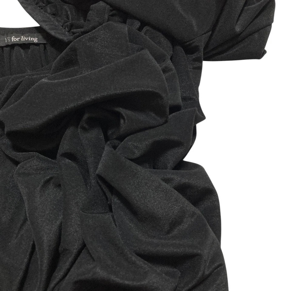 Y's for living (Yohji Yamamoto) JAPAN. Black Gathered Dress