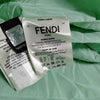 FENDI ITALY. Vintage Cotton Blend Light Green Dress