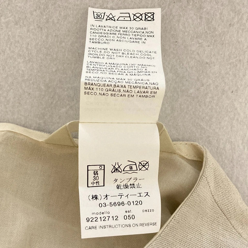 Max Mara ITALY. Beige linen sleeveless knee-length dress