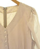 Rirandture Japan. Beige Semi Sheer Cotton/Poly Blend Dress