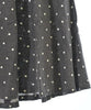 LOWRYS FARM JAPAN. Linen/Viscose  Gray x White (Dot Pattern)Long/Maxi Length Skirt