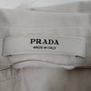 PRADA ITALY. Vintage Cream Belted Cotton Safari-Style Jacket