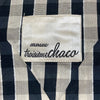 troisiemechaco Japan. Navy Check Rayon/Tencel Blend Gathered Blouse