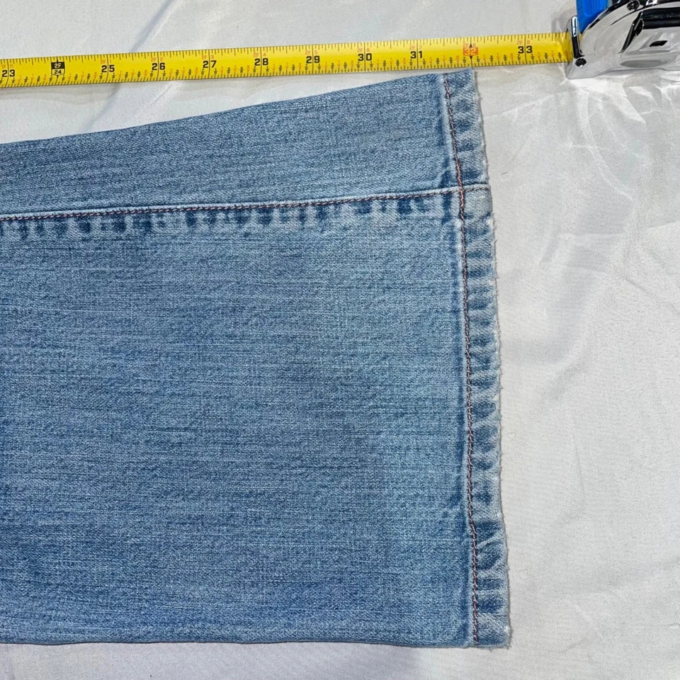 Parasuco Italy. Vintage Low Rise Y2K Blue Denim Legend Flare Jeans