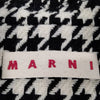 Marni Italy. Green Distressed Nylon/Houndstooth Pattern Collar Coat