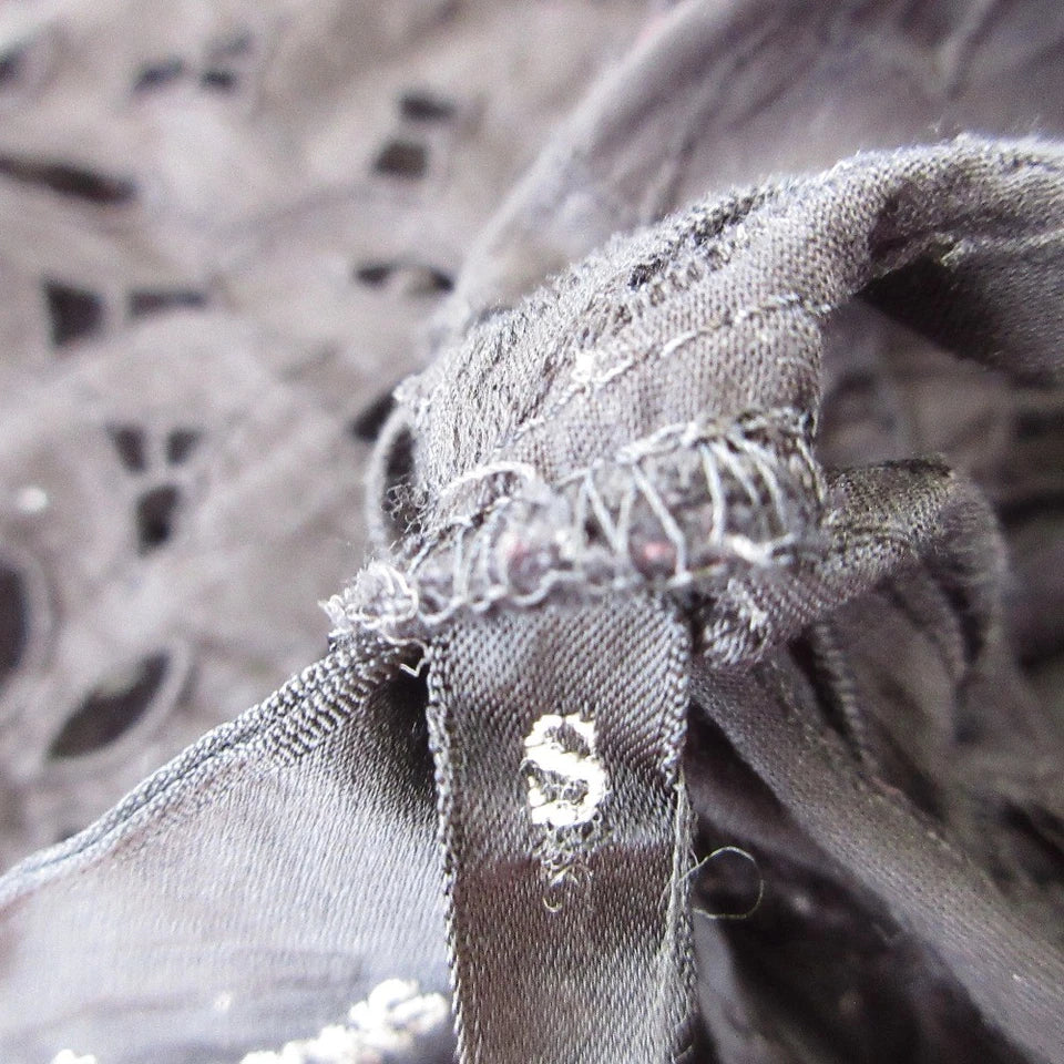 COMME des GARCONS JAPAN. TRICOT. Black Cutwork Sleeveless Dress