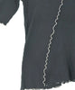 UNITED TOKYO JAPAN. Black Cut/Sewn Ribbed Poly Blend Shirt