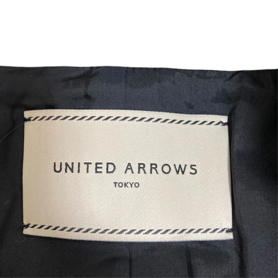 UNITED ARROWS JAPAN. Black Shawl Collar Angora Wool Coat