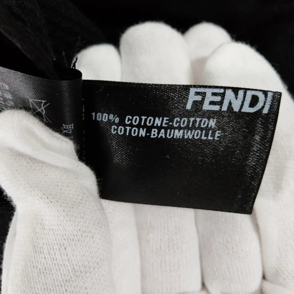 Fendi ITALY. Black Cotton Flare Skirt