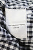 DONNA KARANA Pure DKNY.  Cotton Gingham Crew Neck Long Sleeve Dress