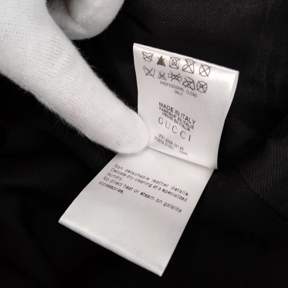Gucci Italy. Vintage Black Cotton Polyurethane Skirt