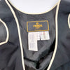 Fendi Italy. Black w/White Accents Acetate Rayon Cupro Dress