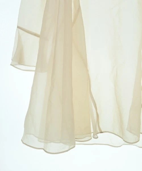 NOBLE JAPAN. Beige Semi-Sheer Long Sleeve PolyTech Nylon Top