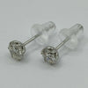 Vintage Jewelry London Estate Platinum Natural Diamond 0.533ct Pierced Earrings Platinum