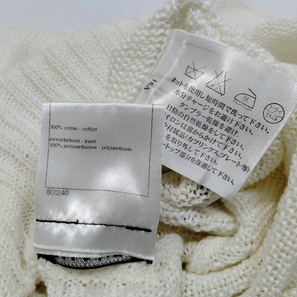 Chanel Paris. Off White Vintage Cotton Sweater