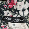 DOLCE&GABBANA ITALY. Black Rayon Floral Top
